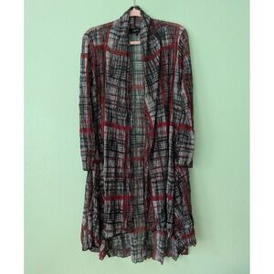 Comfy USA Organza Art To Wear Sheer Lagenlook Overlay Cardigan Jacket Cover Up